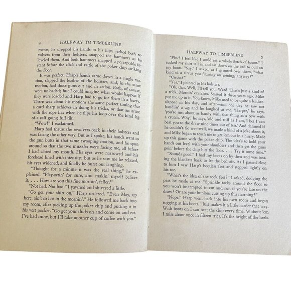 Halfway To Timberline By Ward West 1935 Hardcover Vintage Book Damaged - Picture 10 of 12